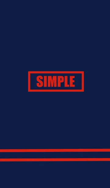 [LINE着せ替え] レッドネイビーシンプルの画像1