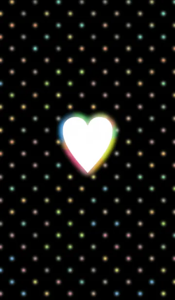 [LINE着せ替え] ネオンドットとハートの画像1