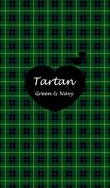 [LINE着せ替え] タータンチェック Green ＆ Navyの画像1