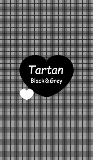 [LINE着せ替え] タータンチェック Black ＆ Grayの画像1
