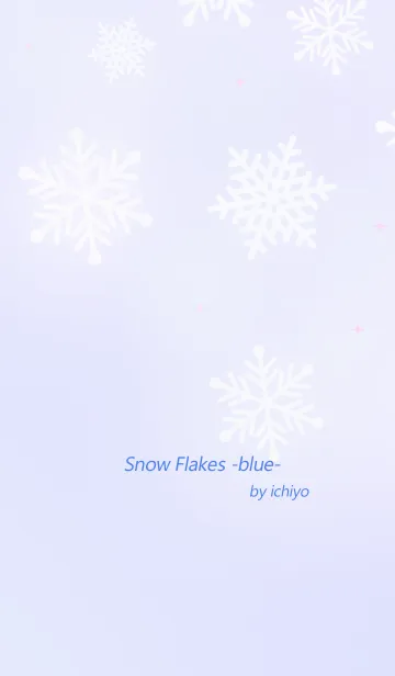 [LINE着せ替え] Snow Flakes -blue- by ichiyoの画像1