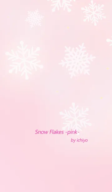 [LINE着せ替え] Snow Flakes -pink- by ichiyoの画像1