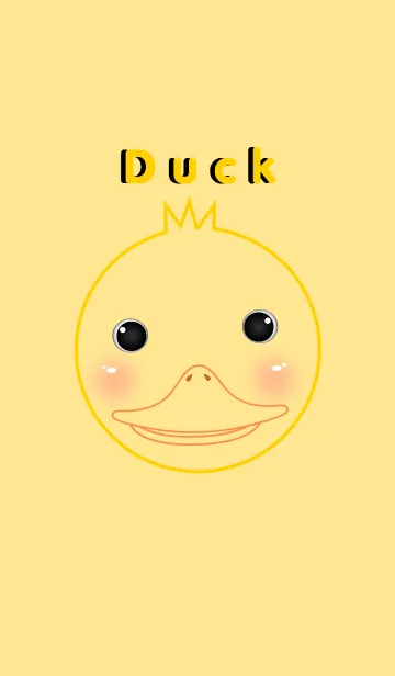 [LINE着せ替え] Simple yellow duckの画像1