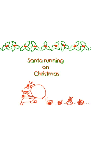 [LINE着せ替え] Santa running on Christmasの画像1