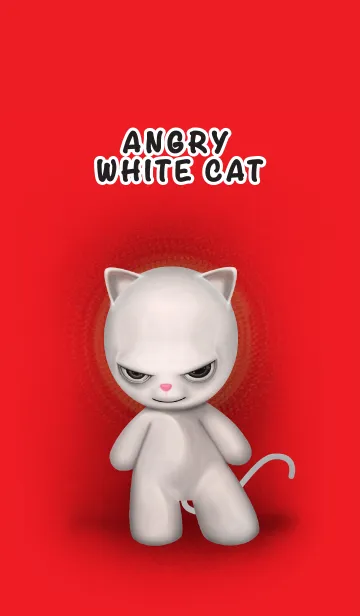 [LINE着せ替え] Angry white catの画像1