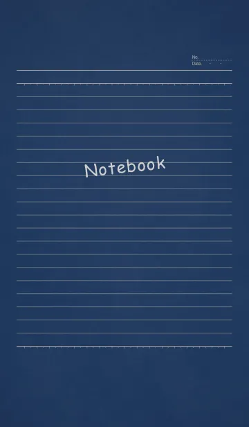 [LINE着せ替え] -Notebook-ネイビーの画像1