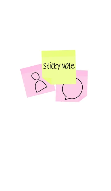 [LINE着せ替え] sticky note v.2の画像1