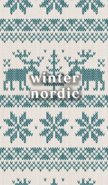 [LINE着せ替え] winter nordic pattern -green-の画像1
