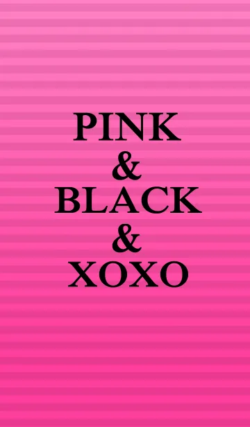 [LINE着せ替え] PINK＆BLACK＆XOXOの画像1