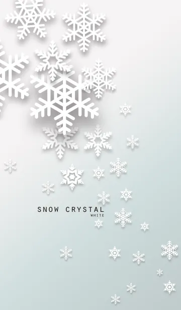 [LINE着せ替え] 雪の結晶ホワイトの画像1