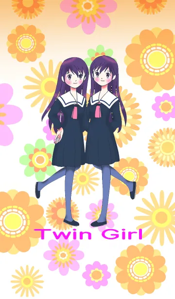[LINE着せ替え] ツインガールの画像1