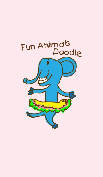 [LINE着せ替え] Fun Animals Doodle Themeの画像1