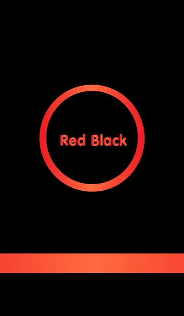 [LINE着せ替え] Simple Red Black (Circle)の画像1