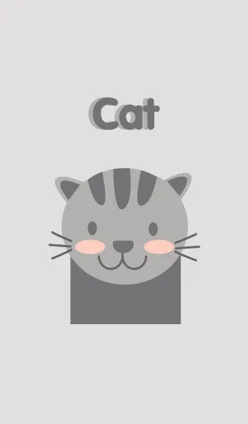 [LINE着せ替え] Simple gray catの画像1