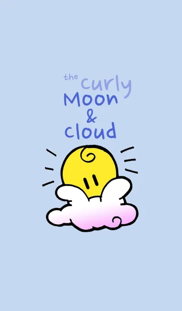 [LINE着せ替え] Curly Moon ＆ Cloudの画像1