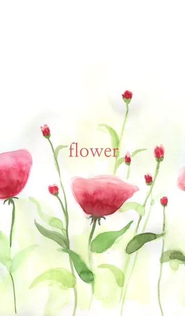 [LINE着せ替え] water color_flower_02の画像1