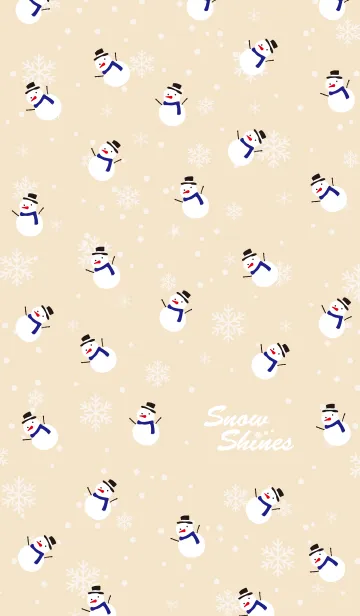 [LINE着せ替え] 雪は輝く-ベージュ-の画像1