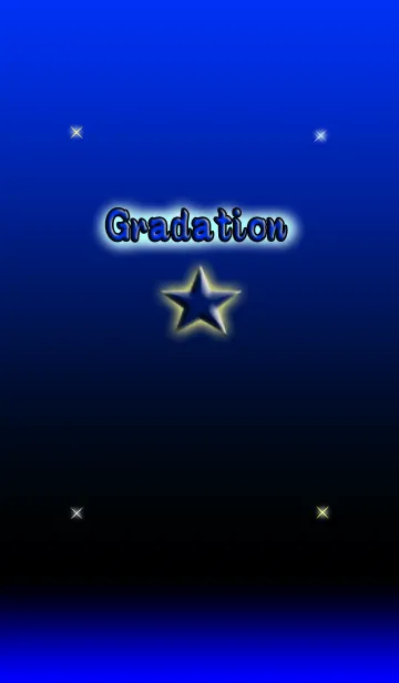 [LINE着せ替え] しんぷるグラデェーション1(black＆blue)の画像1