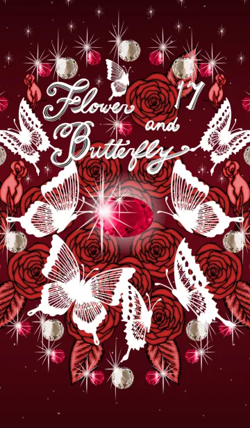 [LINE着せ替え] フラワー and バタフライ17の画像1