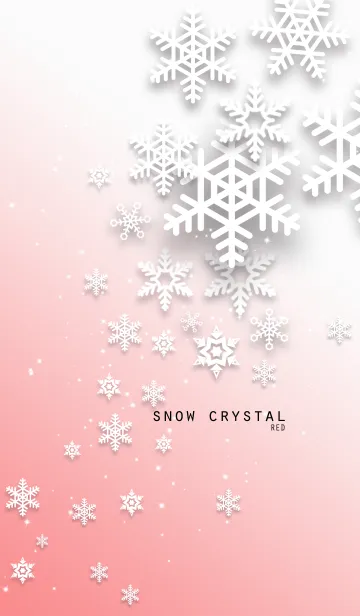 [LINE着せ替え] 雪の結晶レッドの画像1