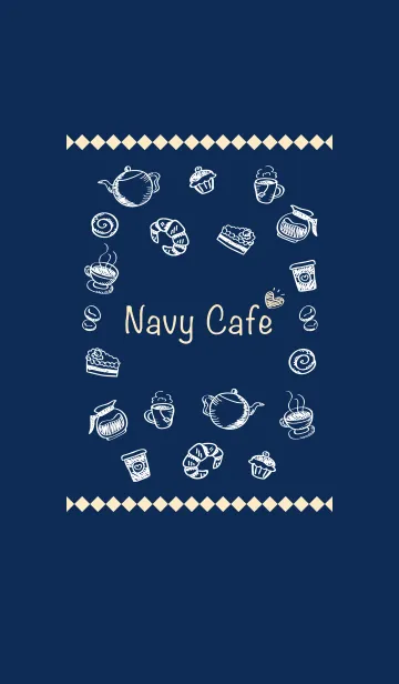 [LINE着せ替え] Navy Cafeの画像1