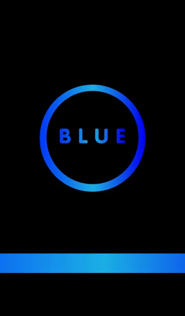 [LINE着せ替え] Simple Blue Black (Circle)の画像1