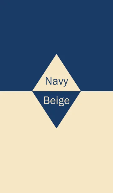 [LINE着せ替え] Navy ＆ Beige Simple design 3の画像1