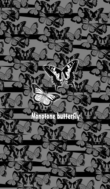 [LINE着せ替え] Monotone butterflyの画像1