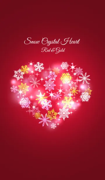 ♥ペア♥Snow Crystal Heart～Red＆Gold～の着せ替えメイン画像