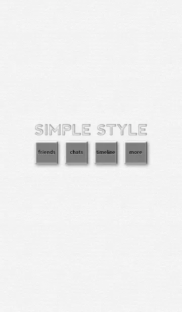 [LINE着せ替え] simple style(ホワイト）の画像1