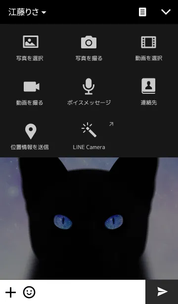 [LINE着せ替え] Cosmic Eyes -Black Cats-の画像4
