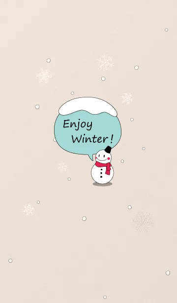 [LINE着せ替え] Enjoy winter ( 吹き出しシリーズ )の画像1
