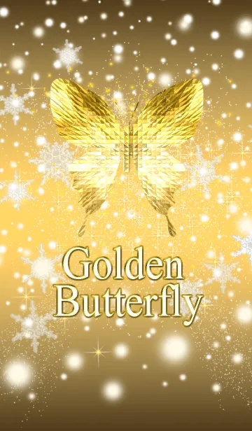 [LINE着せ替え] キラキラ♪黄金の蝶の画像1