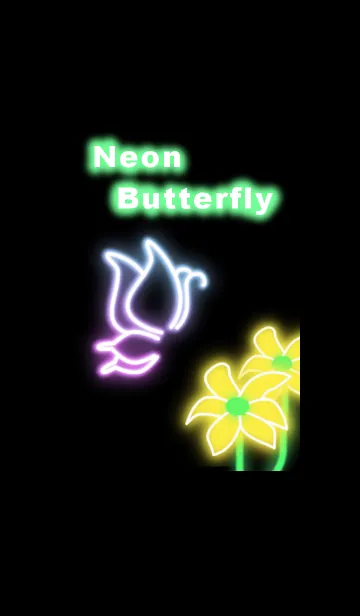[LINE着せ替え] Neon Butterflyの画像1