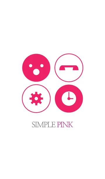 [LINE着せ替え] simple pink_02の画像1
