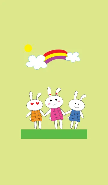 [LINE着せ替え] Rabbit Theme version 1の画像1