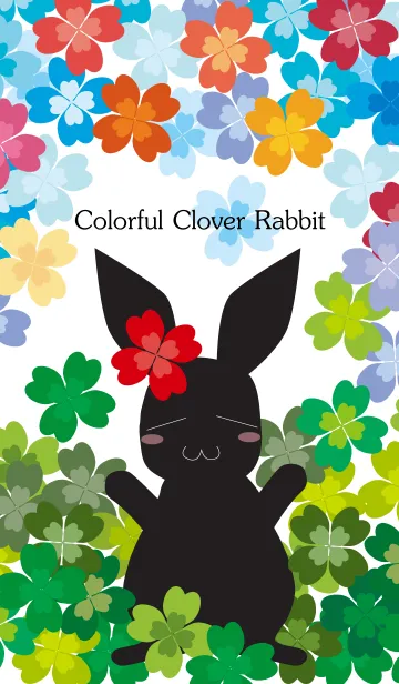[LINE着せ替え] Colorful Clover Rabbitの画像1