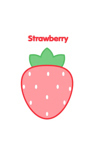 [LINE着せ替え] Strawberry (white background)の画像1