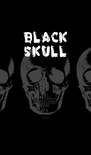 [LINE着せ替え] Black SKULL <髑髏>の画像1