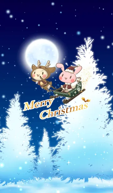 [LINE着せ替え] ぐるねこ＆うさぎ クリスマスの画像1