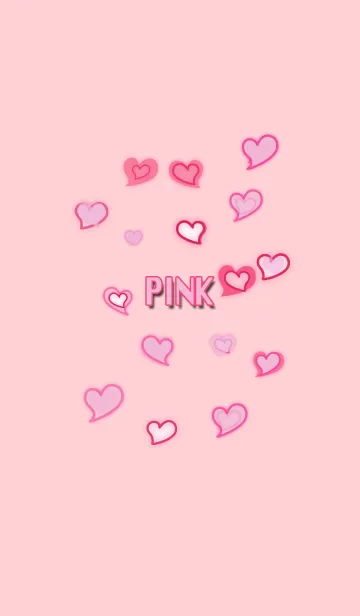[LINE着せ替え] Heart ＆ Pink Simple designの画像1