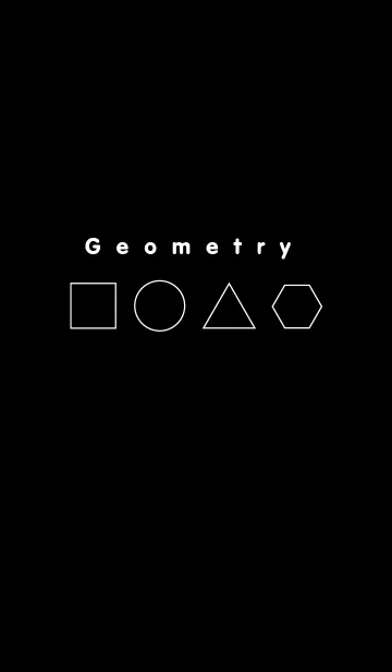 [LINE着せ替え] white Geometry ＆ Black backgroundの画像1