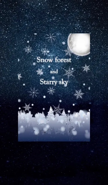 [LINE着せ替え] Snow forest and Starry skyの画像1
