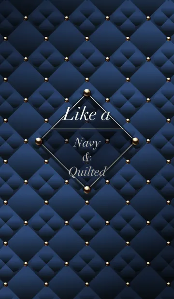 [LINE着せ替え] Like a - Navy ＆ Quiltedの画像1