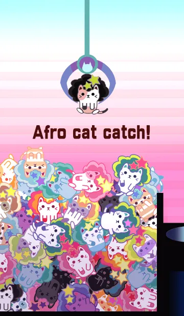 [LINE着せ替え] アフロ猫キャッチ！の画像1