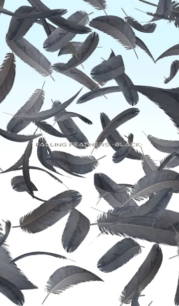 [LINE着せ替え] FALLING FEATHERS -BLACK-の画像1
