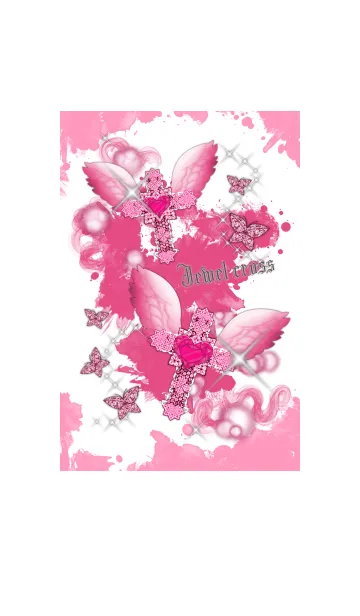 [LINE着せ替え] Jewel cross -Angel pink-の画像1