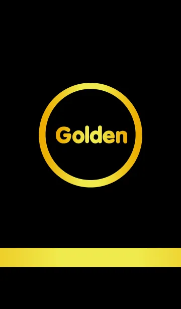 [LINE着せ替え] Simple Black Golden (Circle)の画像1