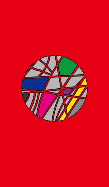[LINE着せ替え] Mosaic-Redの画像1
