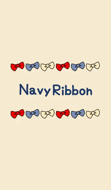 [LINE着せ替え] Navy Ribbonの画像1